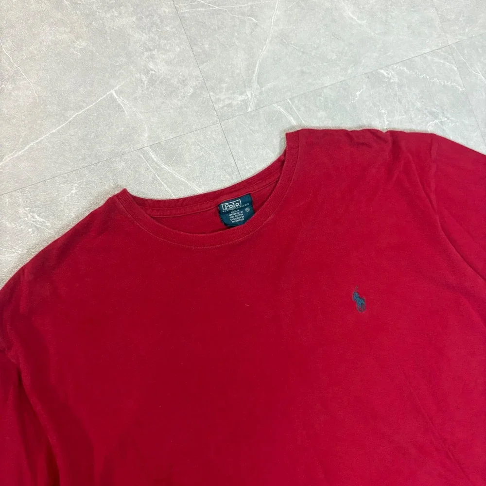 Polo Ralph Lauren Mens XL Red Short Sleeve Crewneck Cotton Pony Logo T-Shirt